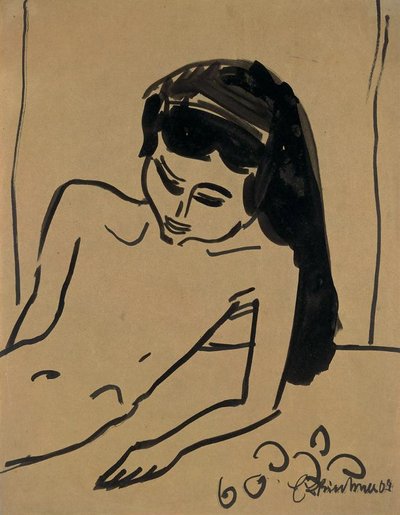 Girl with Loose Hair by Ernst Ludwig Kirchner
